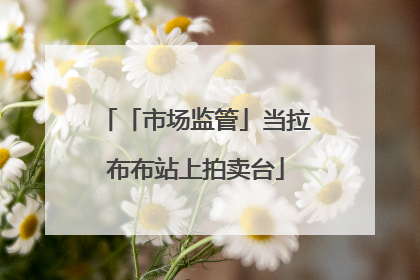 「市场监管」当拉布布站上拍卖台