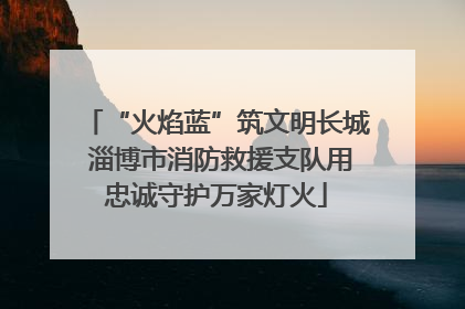 “火焰蓝”筑文明长城 淄博市消防救援支队用忠诚守护万家灯火