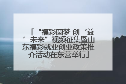 “福彩圆梦 创‘益’未来”视频征集暨山东福彩就业创业政策推介活动在东营举行