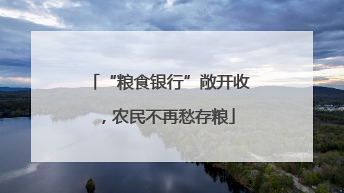 “粮食银行”敞开收，农民不再愁存粮
