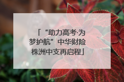 “助力高考·为梦护航”中华财险株洲中支再启程