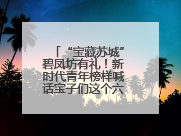 “宝藏苏城”碧凤坊有礼！新时代青年榜样喊话宝子们这个六一来平江街道