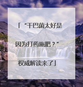 “干巴菌太好是因为打药施肥？”权威解读来了