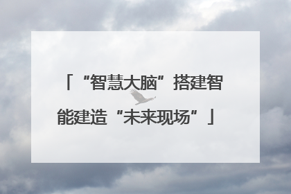 “智慧大脑”搭建智能建造“未来现场”