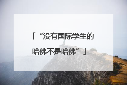 “没有国际学生的哈佛不是哈佛”
