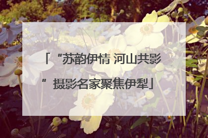 “苏韵伊情 河山共影”摄影名家聚焦伊犁