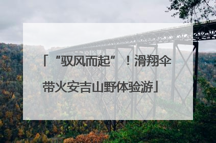 “驭风而起”！滑翔伞带火安吉山野体验游
