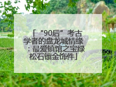 “90后”考古学者的盘龙城情缘：最爱镇馆之宝绿松石镶金饰件