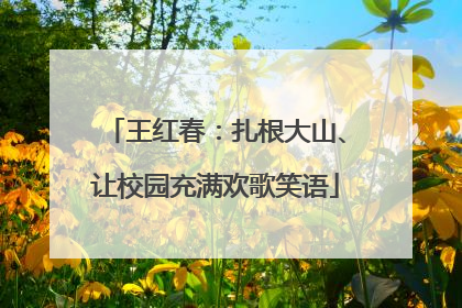 王红春：扎根大山、让校园充满欢歌笑语