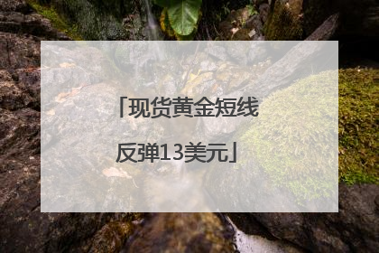 现货黄金短线反弹13美元