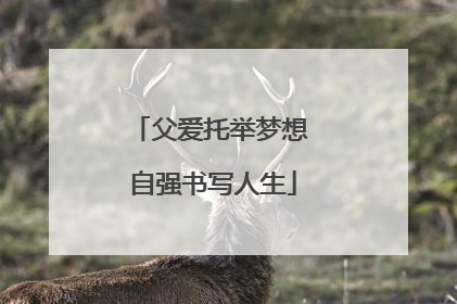 父爱托举梦想 自强书写人生
