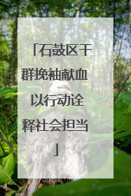石鼓区干群挽袖献血 以行动诠释社会担当