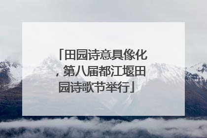 田园诗意具像化，第八届都江堰田园诗歌节举行