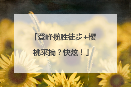 登峰揽胜徒步+樱桃采摘？快炫！