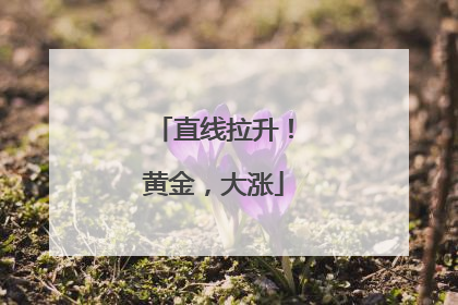 直线拉升！黄金，大涨