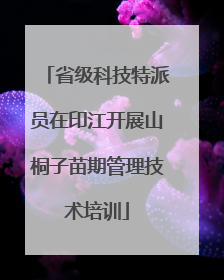 省级科技特派员在印江开展山桐子苗期管理技术培训