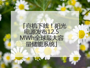 真机下线！阳光电源发布12.5MWh全球最大容量储能系统