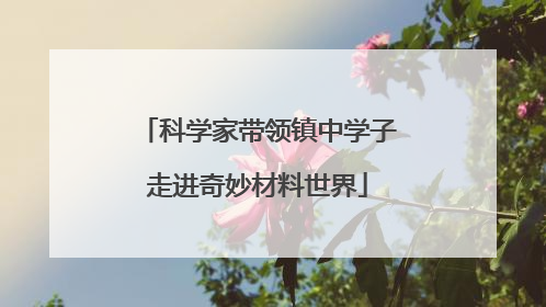 科学家带领镇中学子走进奇妙材料世界