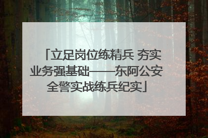 立足岗位练精兵 夯实业务强基础——东阿公安全警实战练兵纪实