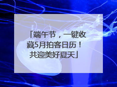 端午节，一键收藏5月拍客日历！共迎美好夏天