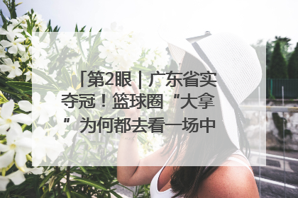第2眼｜广东省实夺冠！篮球圈“大拿”为何都去看一场中学生比赛？