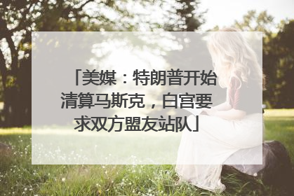 美媒：特朗普开始清算马斯克，白宫要求双方盟友站队