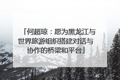 何超琼：愿为黑龙江与世界旅游组织搭建对话与协作的桥梁和平台