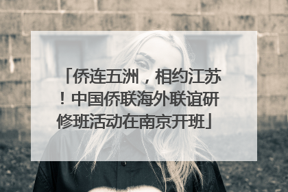 侨连五洲，相约江苏！中国侨联海外联谊研修班活动在南京开班