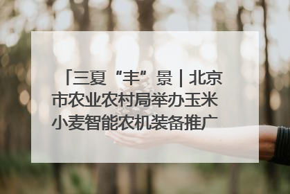 三夏“丰”景｜北京市农业农村局举办玉米小麦智能农机装备推广“田间日”活动