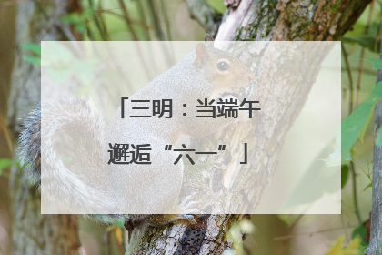 三明：当端午邂逅“六一”