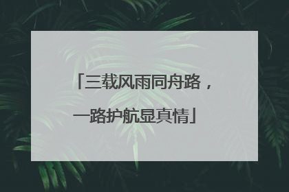 三载风雨同舟路，一路护航显真情
