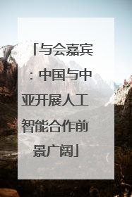 与会嘉宾：中国与中亚开展人工智能合作前景广阔