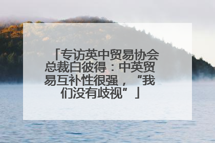 专访英中贸易协会总裁白彼得：中英贸易互补性很强，“我们没有歧视”