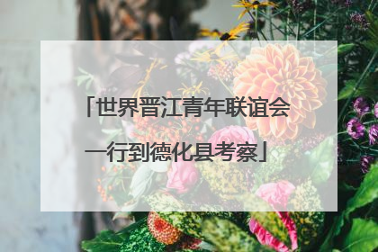 世界晋江青年联谊会一行到德化县考察