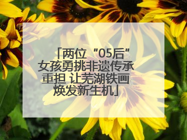 两位“05后”女孩勇挑非遗传承重担 让芜湖铁画焕发新生机