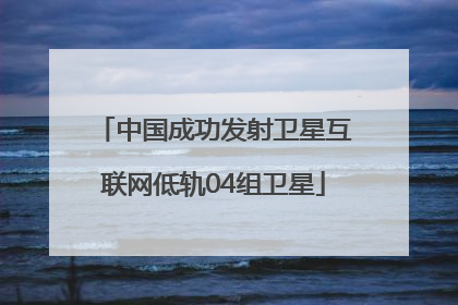 中国成功发射卫星互联网低轨04组卫星