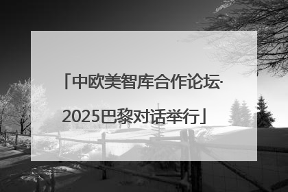 中欧美智库合作论坛·2025巴黎对话举行