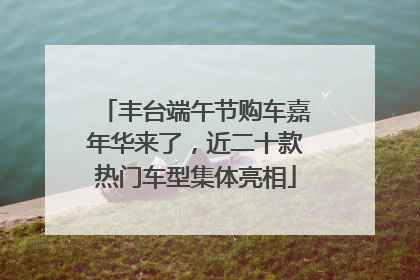 丰台端午节购车嘉年华来了，近二十款热门车型集体亮相