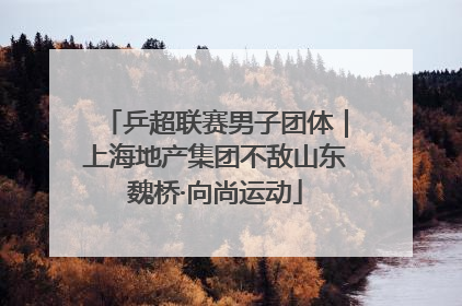 乒超联赛男子团体｜上海地产集团不敌山东魏桥·向尚运动