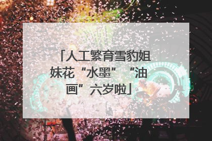 人工繁育雪豹姐妹花“水墨”“油画”六岁啦