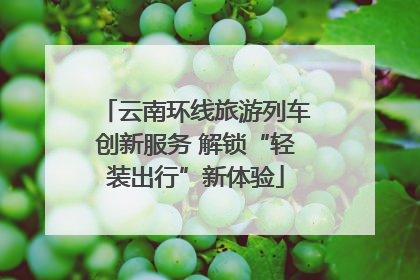 云南环线旅游列车创新服务 解锁“轻装出行”新体验
