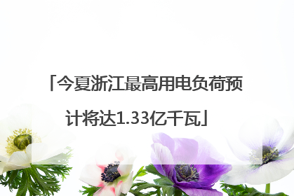 今夏浙江最高用电负荷预计将达1.33亿千瓦