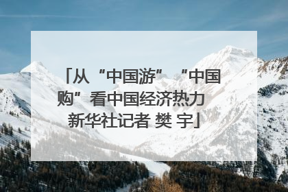 从“中国游”“中国购”看中国经济热力 新华社记者 樊 宇