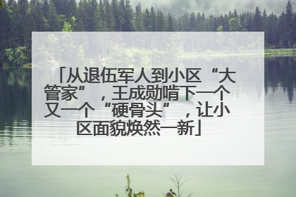 从退伍军人到小区“大管家”，王成勋啃下一个又一个“硬骨头”，让小区面貌焕然一新