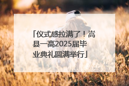 仪式感拉满了！嵩县一高2025届毕业典礼圆满举行