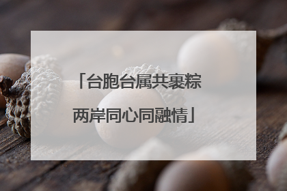 台胞台属共裹粽 两岸同心同融情