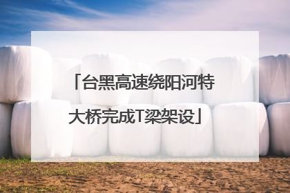 台黑高速绕阳河特大桥完成T梁架设