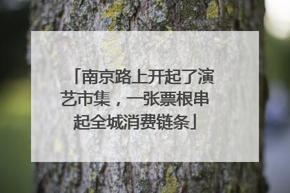 南京路上开起了演艺市集，一张票根串起全城消费链条