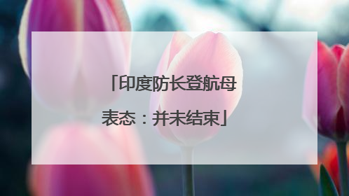 印度防长登航母表态：并未结束