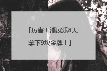 厉害！潘展乐8天拿下9块金牌！
